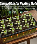 Seed Starter Kit With 10 1020 Seed Trays And 2 Seedling Heat Mats For Faster Germination In Indoor Gardens And Greenhouses setup
