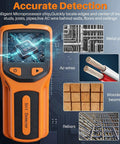 Close-up of 5‑in‑1 Stud Finder Wall Scanner, Smart Chip Wall Detector with LCD Display highlighting features for accurate detection.