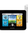Wireless Home Weather Station With Color Display Indoor Outdoor Thermometer And Temperature Sensor Easy Setup shown with LCD screen displaying readings.