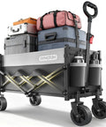 Collapsible Wagon Cart Foldable And Portable Rolling Shopping Cart With Wheels For All Terrain Use On The Go Heavy Duty