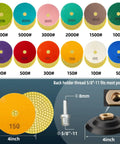 14 Pack 4 Inch Diamond Polishing Pads Kit With 2 Backer Pads For Wet And Dry Polishing On Granite Marble Stone Concrete