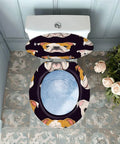 Toilet Seat Round Resin for Bathroom featuring bulldog design, fits standard sizes, stylish for various toilet models.