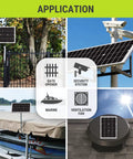 30 Watt 24V Waterproof Off Grid Solar Panel Kit with Battery Trickle Charger Maintainer for various outdoor uses
