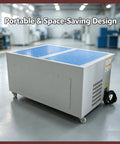 Heavy Duty Top Shelf Industrial Dust Collector And Welding Fume Extractor With Badass 220V 3Kw Motor dual drum design in an industrial setting.