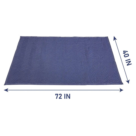 7-Pack Heavy Duty Padded Moving Blankets 72 By 40 Inches Non-Woven Packing Blankets for Moving Thick Virgin Cotton with Polyester Binding