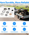 4 Sets 1.98 Inch Trailer Axle Hub Bearing Kit For 3500 Lb Trailers With L68149 L44649 Bearings Dust Cap 171255TB Grease Seals