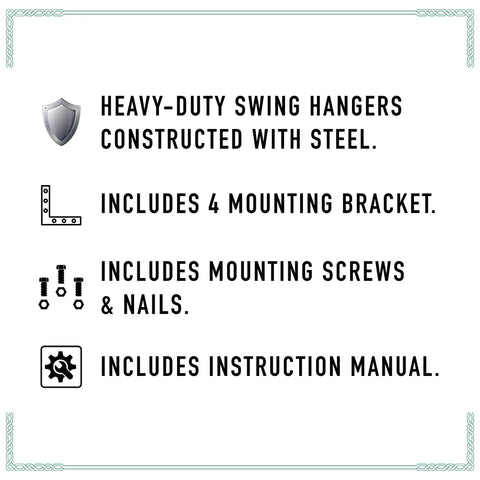Heavy Duty Metal Swing Set Brackets And Hardware Set Of 2 For Backyard Horse Glider Swing Kids Outdoor Playset Accessories All Weather Lifetime Hanger Kit