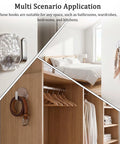 Pack Of 8 Hexagonal Water Ripple Self Adhesive Wall Hooks Silver No Drill Heavy Duty Storage Snag Your Gear Simple Peel Mount in use.