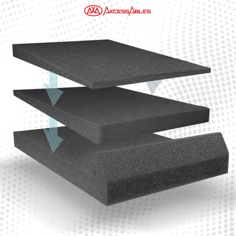 Pro Grade Studio Monitor Isolation Pads For 3 To 5 Inch Speakers High Density Acoustic Foam Risers Angled Sound Isolation layers
