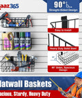 25 Piece Slat Wall Storage Kit With 3 Baskets And 22 Hooks Heavy Duty Slat Wall Accessories for organizing tools and supplies