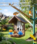 Three In One Bird Nutrition Set With Water Fountain, Fruit Spike And Jelly Tray Feeder for Outdoor Backyards