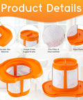 Six Pack Replacement Filter Set For HHVKF10 Compatible With Dust Buster Handheld Vacuum Fits HHVK515J00FF with product details