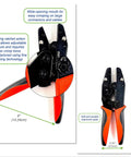 Professional Ratcheting Wire Crimping Tool For Electrical Connectors And Terminals, 5 In 1 Multi Purpose Crimping Set with ergonomic grips