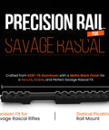 Picatinny Rail Mount For Savage Rascal Rifles With Ejection Port Cutout Aircraft Grade 6061 T6 Aluminum Matte Black Finish Durable