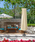 Heavy Duty Outdoor Umbrella Cover For 6 To 9 Foot Patio Umbrellas Built To Last Waterproof Windproof And UV Shield Khaki