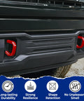 GMC Sierra 1500 Tow Hook Cover Red Silicone Rubber Upgrade Design For 2019 To 2025 Models Front Bumper Accessory Easy Install Durable Replacement Premium Grade Build on truck bumper