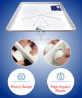 Pro Washing Machine Pan For Floor Protection With 1 Inch Drain Fitting Included Drilled Drain Pan For Washer And Dryer White