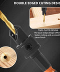 Close-up of YQANDL 12‑pc HSS adjustable countersunk drill bits with magnetic extension and storage box