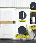 Heavy Duty Door Security Bar Barricade Bracket For 2 By 4 Lumber Steel U Bracket Open Bar Holder installed on door