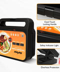 Super Awesome 3-In-1 Electric Sandwich Maker With Removable Nonstick Plates, 1000 Watts For Waffles Paninis And Eggs, Quick Easy Cooking In Sleek Black Finish perfect for busy mornings, features cool-touch handle and safety indicator.