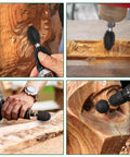 Coarse Sphere Rotary Burr For Wood Carving, Quarter Inch Shaft, fits tools, demonstrated carving wood bowls and contours.