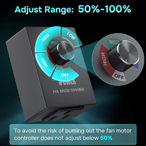10 Inch Shutter Exhaust Fan With Aluminum Louvers And Blades, fan speed controller, adjustable range 50%-100%