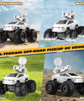 Amphibious RC Car With Water Cannon And Waterproof Remote Scale One To Sixteen 4WD Monster Truck on sand, water, grass, and mud