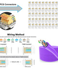 50 PCS connectors for Built Like A Tank Network Tool Kit Set, ideal for Cat5 Cat6 Ethernet cables assembly