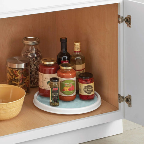 12 Inch Lazy Susan Turntable Organizer Featuring Slick Spinning Heavy Duty Ball Bearings And Nonskid Base For Kitchen Pantry Bathroom Cabinet And Craft Room Storage Tray To Keep Your Setup Tight