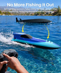 Brushless RC Boat For Adults And Teens 35 KPH Crazy Fast High Speed Remote Control Boat With Self Righting Auto Demo on lake