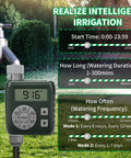 Programmable Sprinkler Timer For Garden Hose With Solar And Battery Power LeakProof Irrigation Controller on faucet