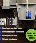 Installation steps for Half Horsepower Submersible Sump Pump With Automatic Vertical Float Switch Built For Basement