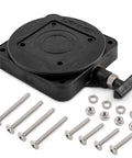 Heavy Duty Composite Downrigger Mount With Smooth 360 Swivel And Rock Solid Angle Locking built tough, includes stainless hardware and screws.