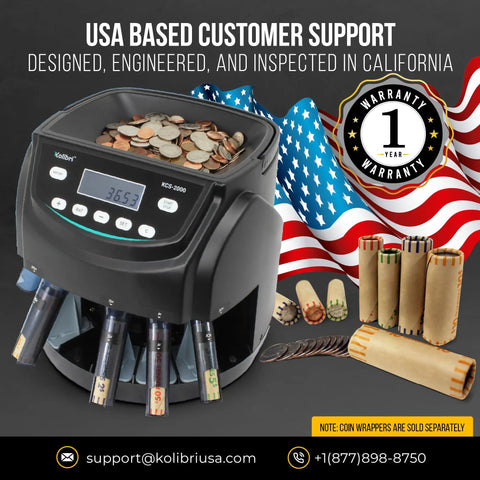 Professional Coin Counter And Sorter With Wrapper Rollers 300 Coins Per Minute LED Display Batch Feature USD Change Counter