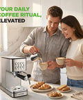 This Twenty Bar Espresso Maker Delivers Rich Bold Flavor With An Integrated Milk Frother And Roomy Removable Tank For Serving Silky Lattes And Americanos Through The Day In Premium Stainless Steel Housing.