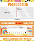 Clear Self Adhesive Desk Name Tag Pockets 40 Pack 14.5 By 4.3 Inch Thick Reusable Plastic Size Diagram and Nameplate Holder
