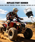 Upper And Lower Front Ball Joint Kit For Polaris RZR 570 800 900 All Models Ranger Sportsman Scrambler Replace 42 1037 7061187 7081505 7081580 7081666 7081924 Beefed Up Heavy Duty UTV Suspension Joint on Polaris ATV