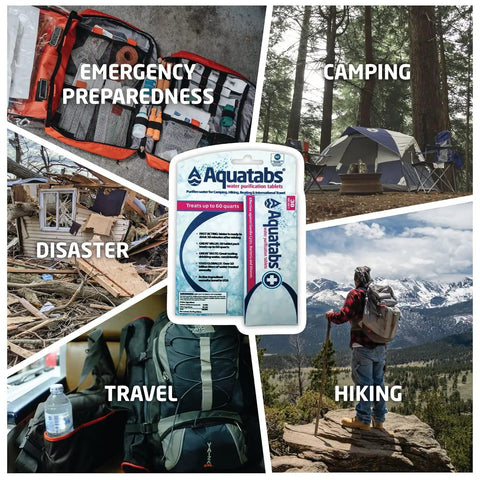 49mg Water Purification Tablets 30 Pack Portable Purifier For Camping On The Go Hiking And Survival Kits Lightweight Gear