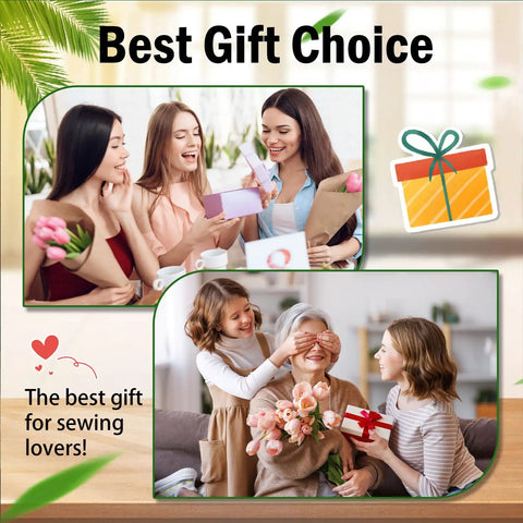 Group of women exchanging gifts with flowers; suggests Upgraded Embroidery Stitch Book Kit With 106 Patterns as a perfect gift.