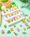 Grab These Fresh Forty Piece Easter Enamel Pins Bulk Collection Featuring Super Cute Spring Brooches With Classic Bunny Egg Carrot Designs on display.