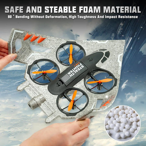 Three In One RC Jet Plane Ready To Fly Remote Control Airplane For Air Land And Water Modes A Fighter Jet Drone Toy with foam material