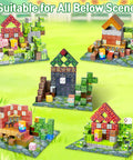 Dope Magnetic Base Plates Set For Minecraft Four Green 4x4 Base Boards Magnetic Building Blocks Foundation For Stable Play And Display Creations Durable Plastic Perfect Gift For Kids Boys And Girls image showing four designed Minecraft boards with blocks and figures.
