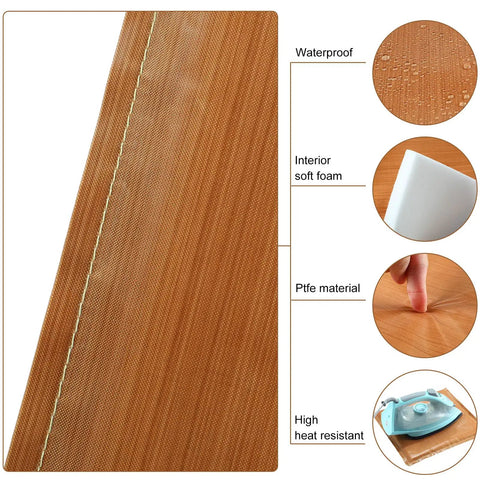Close-up of waterproof Three Size Heat Press Pillow Bundle with PTFE material and interior foam for T Shirts Iron On and Screen Printing DIY