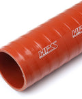 HPS silicone hose, 7/8 in ID, 12 in long, orange, 4-ply reinforced.