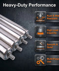 Stainless Steel Conveyor Rollers, 2 Inch Dia By 12 Inch Long, Heavy Duty Galvanized Gravity Transmission Reel Mower Attachment Parts, smooth heavy-duty rollers.