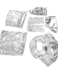 Heavy Duty Aluminum Foil Heat Insulated Suit Takes The Heat At 1200 Degrees Fire Retardant Industrial Safety Gear pieces arranged in a flat layout.
