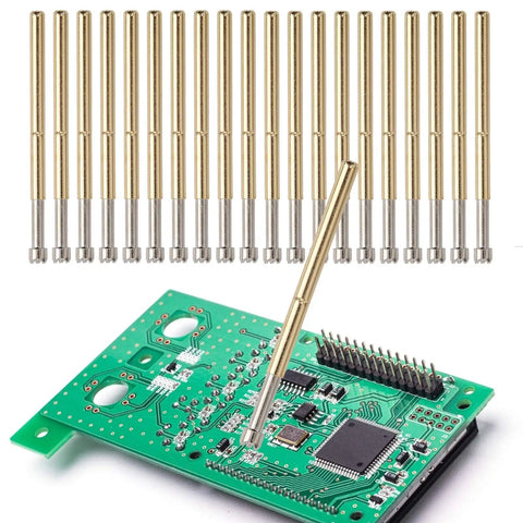 100 Piece Spring Test Probes With Brass Contact Pins 2mm Tips and 9 Claws used on electronic circuit board