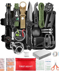 66 In 1 Outdoor Survival Kit With First Aid Fire Starter Knife And Compass For Camping And Hiking Gear Perfect Gift For Men