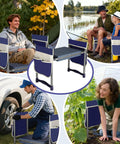 Heavy Duty 2 In 1 Garden Kneeler and Seat Foldable Stool Wider 10.8 Inch Kneeling Pad Sturdy Steel Bench and Kneeling Mat