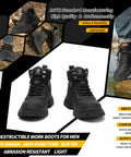 Waterproof Steel Toe Boots For Men 6 Inch Comfort Fit Work Boots With Tough As Nails Indestructible Steel Toe Lightweight Non Slip Puncture Resistant Industrial Construction Boots Black Size 11